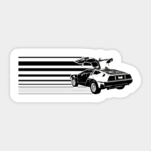 original art - delorean, delorean car, dmc12 Sticker